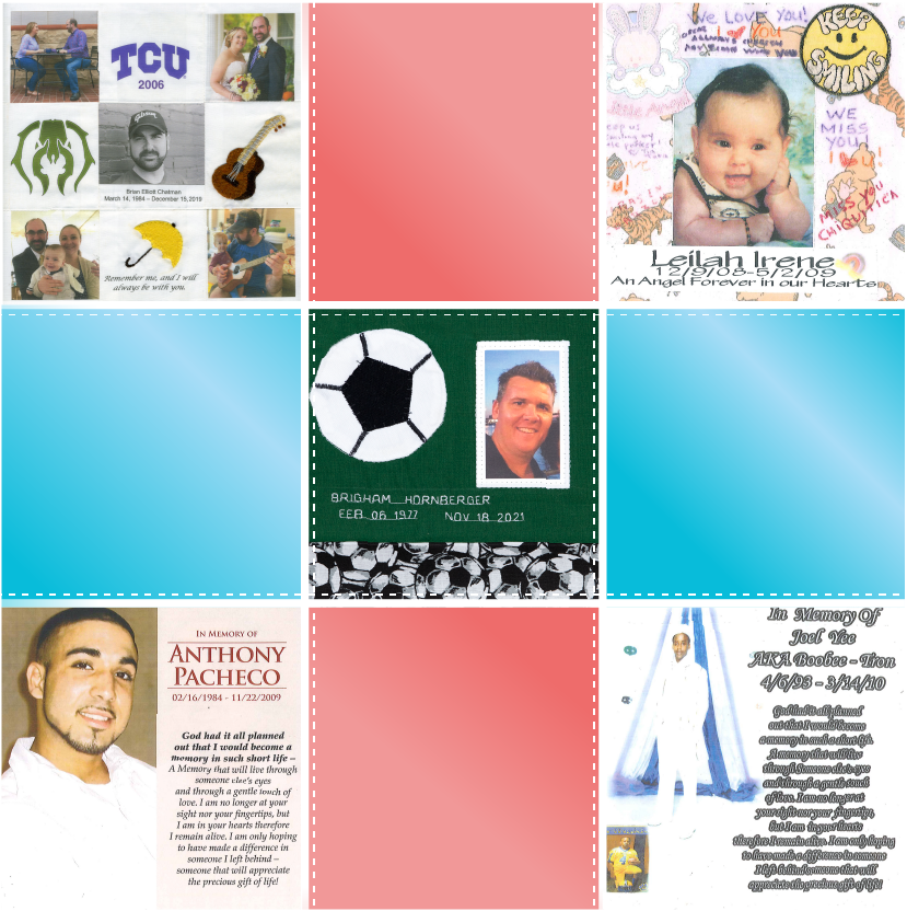 Collage of quilt donors